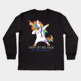Every Life Has Value Child Abuse Awareness Kids Long Sleeve T-Shirt